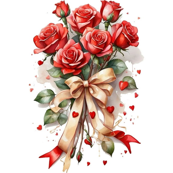 PEIBang Christmas Floral Bouquet Wall Sticker,Christmas Flower Window Stickers,Christmas Floral Decal for Door Wall Window Party Decorations