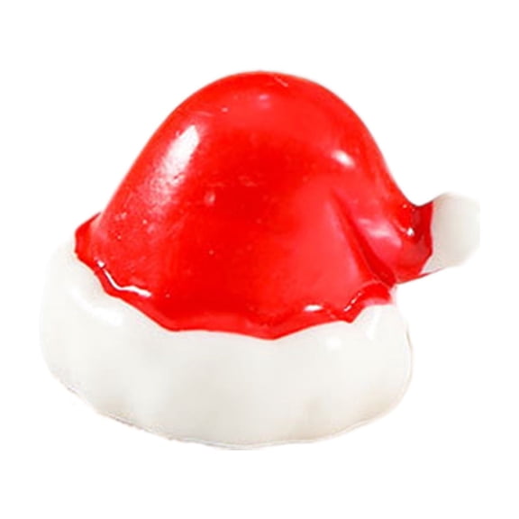 PEIBang Christmas Miniature Figurines for Crafts,Mini Resin Santa Hat Crafts Tiny Christmas Decorations for Snow Globe,Stocking Stuffer,Dollhouse