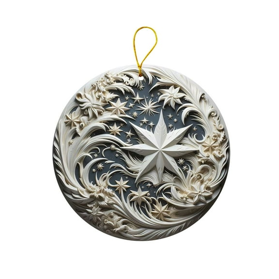 PEIBang Christmas Ornament 2025,Acrylic Christmas Hanging Ornament,Unique Christmas Art Crafts,Holiday Ornaments for Xmas Tree,Home,Car Decor