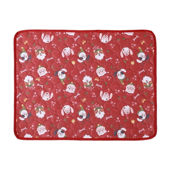 PEIBang Christmas Pet Training Pads,Washable,Absorbent,Non-Slip,Red Holiday Pee Pads for Dogs & Cats