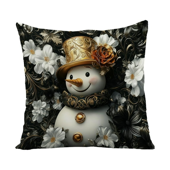 PEIBang Christmas Pillow Covers 18x18 Inch,Christmas Throw Pillowcases Winter Holiday Decor,Decorative Cushion Cases for Sofa Couch Bedroom