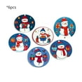 thumbnail image 1 of PEIBang Christmas Placemats Set of 6,Dining Table Mats Round Heat Resistant Placemats for Holiday Party Dinner Home Kitchen Decor, 1 of 6