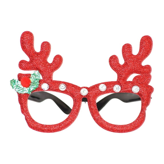 PEIBang Christmas Reindeer Eyeglasses,Holiday Party Glasses Frames,Xmas Glasses Decoration for Party Favors