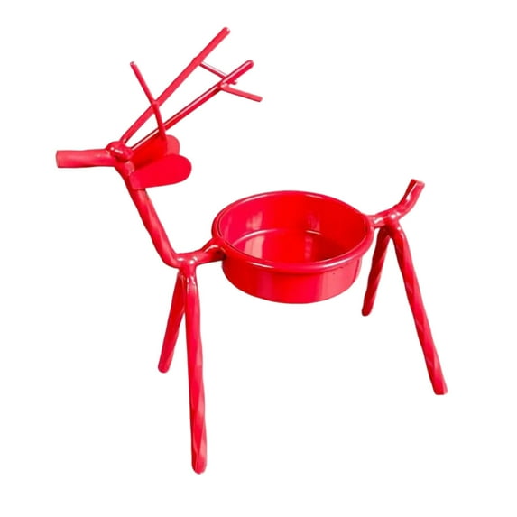 PEIBang Christmas Reindeer Tealight Candle Holders,Metal Candlestick Tea Light Stands for Christmas Home,Table,Fireplace,Party Decorations