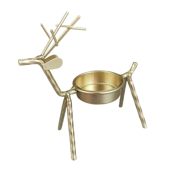 PEIBang Christmas Reindeer Tealight Candle Holders,Metal Candlestick Tea Light Stands for Christmas Home,Table,Fireplace,Party Decorations