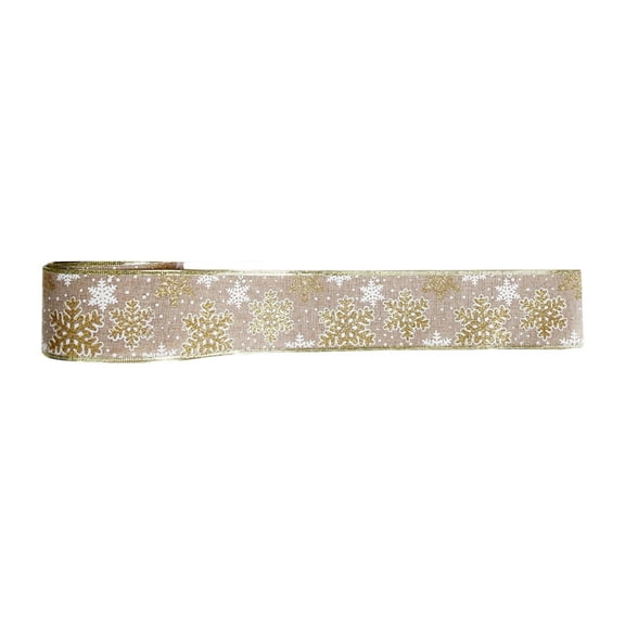PEIBang Christmas Ribbons for Gift Wrapping,Xmas Holiday Craft Ribbons Rustic Wired Ribbon for Wreath Bow Craft Making Supplies