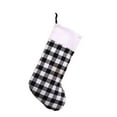 thumbnail image 1 of PEIBang Christmas Stockings,Xmas White and Black Plaid Stocking,Hanging Decorations for Holiday Home Fireplace Party Favors, 1 of 6