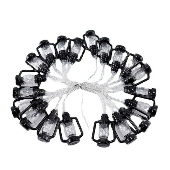 PEIBang Christmas String Lights,20 LED Black Lantern String Lights for Indoor Outdoor Patio Garden Holiday Home Wedding Party Decorations