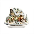 thumbnail image 1 of PEIBang Christmas Table Decorations,Snow House Decor Christmas Centerpiece,Christmas Village Houses for Home Office, 1 of 8