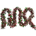 thumbnail image 1 of PEIBang Christmas Thickened Rattan Indoor Outdoor Decorations,6.56 Ft Christmas Garland Ornament for Stairs Fireplace Front Door Decorations Party Supplies, 1 of 6