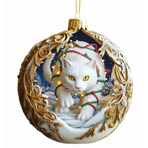 PEIBang Christmas Tree Ornament 2025,2D Flat Decorative Xmas Tree Pendant,Hanging Ornament for Indoor Outdoor Christmas Decorations