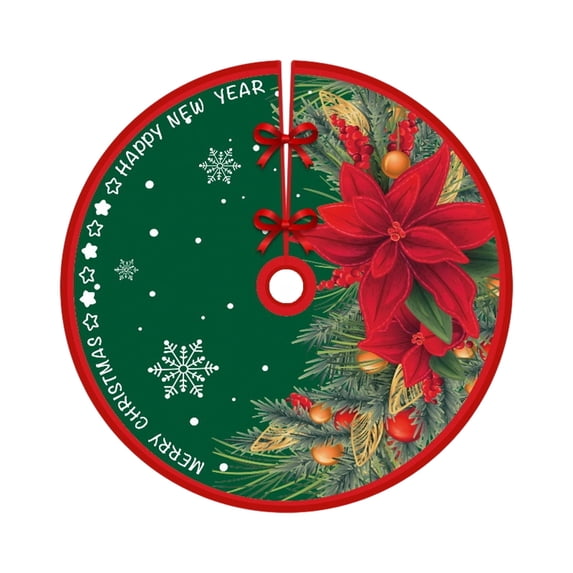 PEIBang Christmas Tree Skirt 35 Inch Diameter,Craft Tree Mat Winter Christmas Tree Mat for Indoor Holiday Home Decor,Party Supplies