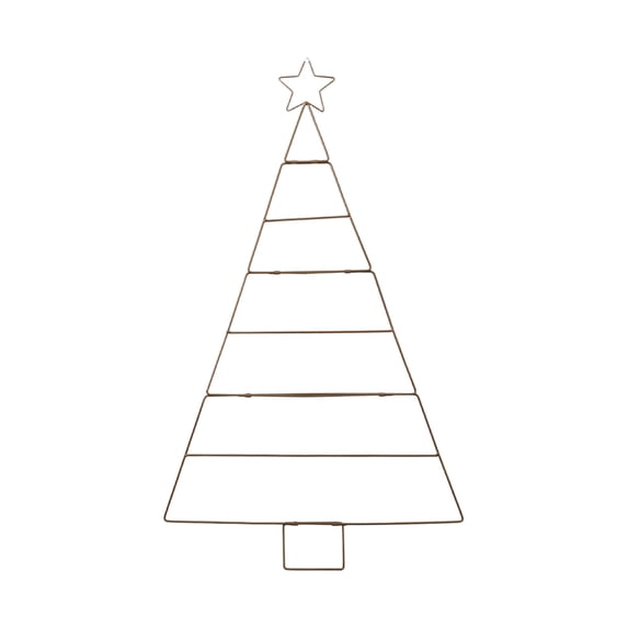PEIBang Christmas Tree Wall Decor,Metal Hanging Christmas Decorations with 7 Tiers,Hanging Christmas Tree for Ornament Display