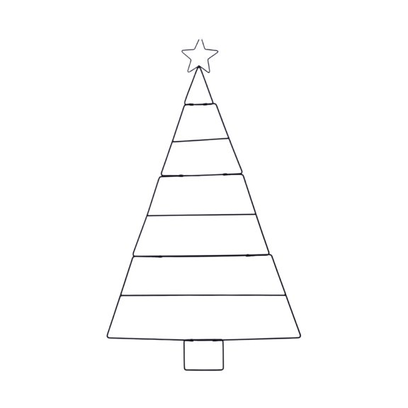 PEIBang Christmas Tree Wall Decor,Metal Hanging Christmas Decorations with 7 Tiers,Hanging Christmas Tree for Ornament Display