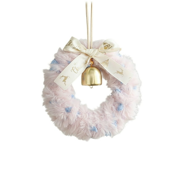 PEIBang Christmas Velvet Wreaths,Christmas Hanging Wreaths for Front Door,Velvet Wreath Ornaments with Bow for Holiday Party Home Decor