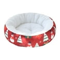 thumbnail image 1 of PEIBang Christmas Washable Pet Bed Round Cat and Dog Cushion Bed,13.8 Inch Pet Bed Portable Cats Sleep Supplies for Small Medium Pet, 1 of 6