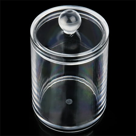 PEIBang Cotton Swab Holder Dispenser,Plastic Apothecary Jar with Lid for for Bathroom Canister Storage Organization