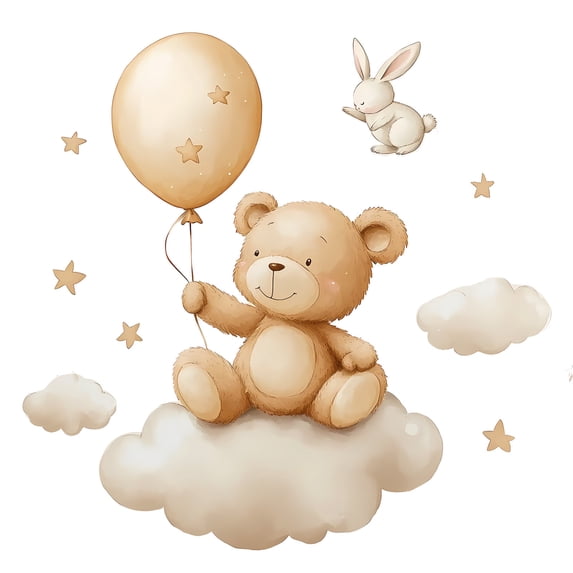 PEIBang Cute Bear Wall Decal Sticker,Self-Adhesive Home Decor for Kitchen,Living Room,Restaurant Walls