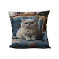 thumbnail image 1 of PEIBang Cute Cat Throw Pillow Covers 18x18 in,Couch Cushion Cases for Sofa Bed Living Room Home Decor, 1 of 6