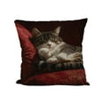thumbnail image 1 of PEIBang Cute Cat Throw Pillow Covers 18x18 in,Couch Cushion Cases for Sofa Bed Living Room Home Decor, 1 of 6