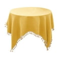 thumbnail image 1 of PEIBang Decorative Square Tablecloth 35x35 Inch,Water Resistant Table Cloth with Tassel Farmhouse Table Cover for Holiday Party Kitchen Dinning Table Decorations, 1 of 6