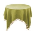 thumbnail image 1 of PEIBang Decorative Square Tablecloth 35x35 Inch,Water Resistant Table Cloth with Tassel Farmhouse Table Cover for Holiday Party Kitchen Dinning Table Decorations, 1 of 6