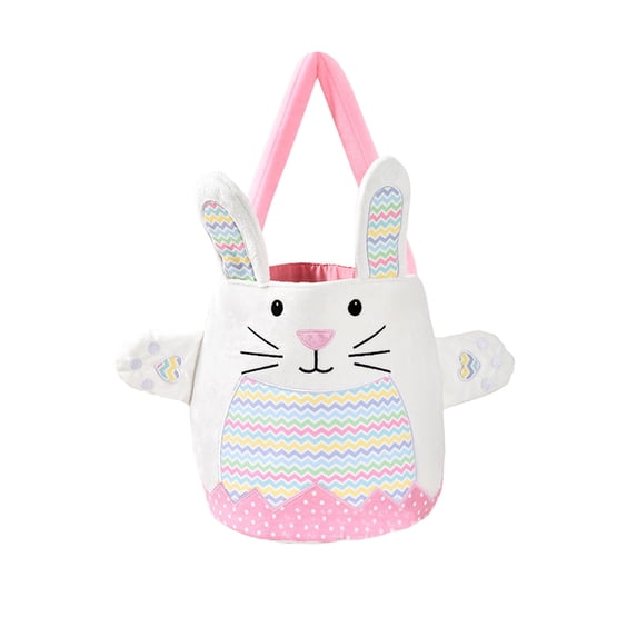 PEIBang Easter Basket,Easter Bunny Tote Bag Bucket,Spring Egg Hunt Container with Handles and Rabbit Ears for Party Favors