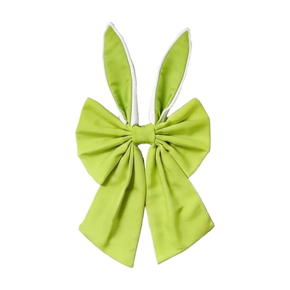 PEIBang Easter Bow with Bunny Ears,Easter Bow for Wreaths Tree Topper Ornament for Spring Easter Day Decorations Indoor Outdoor