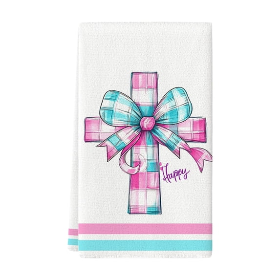 PEIBang Easter Bunny Hand Tea Towels,Reusable Washable Dish Towel Absorbent Drying Dishcloths for Housewarming Gift,16x24 Inch