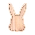 thumbnail image 1 of PEIBang Easter Bunny Plate,Rabbit Shaped Wooden Platter Bunny Serving Tray for Easter Party Table Decorations, 1 of 6