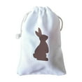 thumbnail image 1 of PEIBang Easter Candy Bag Cute Bunny Drawstring Gift Bag,Rabbit Print Pouches Sacks Party Favor Bag for Easter Treats Goodie,4x6 Inch, 1 of 6