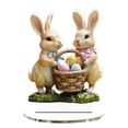 thumbnail image 1 of PEIBang Easter Desktop Decoration,2D Acrylic Bunny Table Centerpiece He Is Risen Decor Easter Decorations for Religious Home Office Tabletop Shelf, 1 of 9
