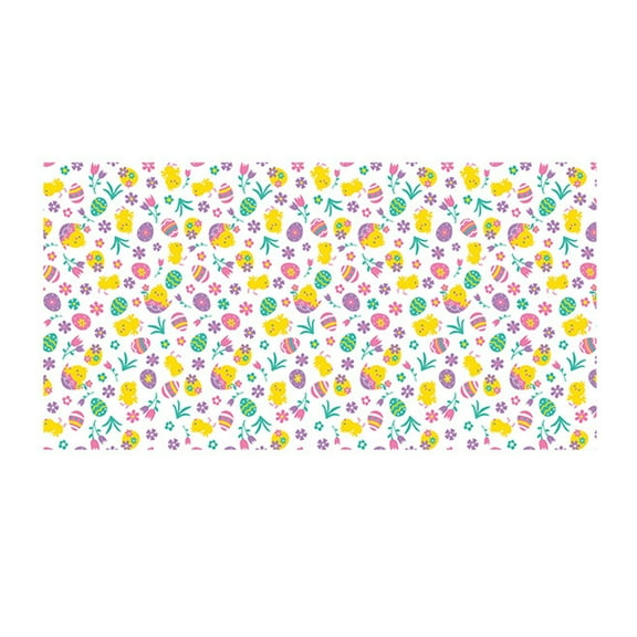 PEIBang Easter Disposable Tablecloth Party Decorations,Rectangular Easter Egg Bunny Table Cloth,Table Cover for Easter Birthday Party Decor Supplies