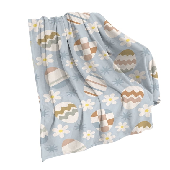 PEIBang Easter Eggs Blanket,29x39 Inch Super Soft Throw Blankets,Cute Lightweight Flannel Blanket for Sofa Couch Bed,Easter Decor Indoor