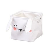 PEIBang Easter Rabbit Foldable Storage Basket,Bunny Square Toys Bin Clothes Container Gift Hamper for Home Decor
