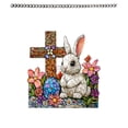 thumbnail image 1 of PEIBang Easter Stained Glass Window Hanging,Rabbit Cross Suncatcher for Easter Window Door Wall Home Decorations, 1 of 8