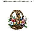 thumbnail image 1 of PEIBang Easter Stained Glass Window Hanging,Rabbit Eggs Suncatcher for Easter Window Door Wall Home Decorations, 1 of 8