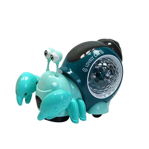 PEIBang Electronic Crab,Cute Luminous Crab Crawling Animal with Music and Light,Interactive Sensory Crab,Birthday Gift