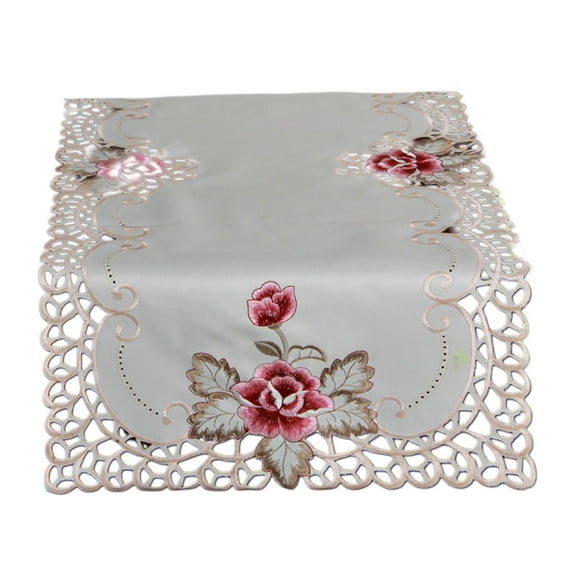 PEIBang Embroidered Flower Tablecloth,Washable Reusable Table Protector Decorative Table Cover for Kitchen Home Dining Wedding Party