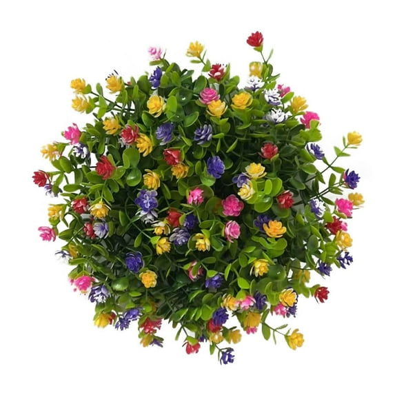 PEIBang Faux Flower Wreath for Front Door,Wildflower Spring Wreath with Green Leaves,Floral Artificial Wreath for Home Wall Wedding Holiday Decor