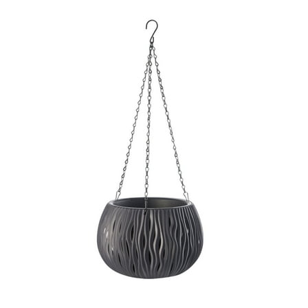 PEIBang Flower Pot Hanging Baskets with Drainage Holes and Chain,Garden Hanging Planter for Indoor Outdoor Plants