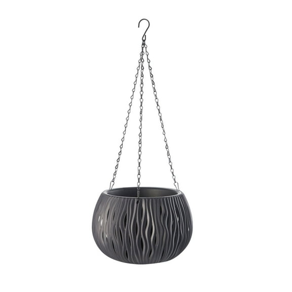 PEIBang Flower Pot Hanging Baskets with Drainage Holes and Chain,Garden Hanging Planter for Indoor Outdoor Plants