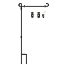 PEIBang Garden Flag Holder Stand,Stable Yard Flag Stand Weather-Proof with Clip and Stopper for Garden Flag,Outdoor Garden Decoration