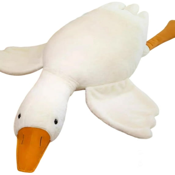 PEIBang Giant Goose Plush,51" Extra Soft Goose Stuffed Animal Hugging Pillow,White Goose Plush Pillow for Living Room Bedroom