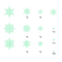 PEIBang Glow in The Dark Christmas Snowflake Wall Decal,Luminous Christmas Snowflake Wall Stickers for Holiday Decoration and Party Supplies