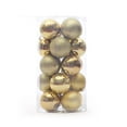 thumbnail image 1 of PEIBang Gold Plastic Christmas Ornament Balls 24-Pack,1.57 Inch Shiny Hanging Tree Decorations, 1 of 4