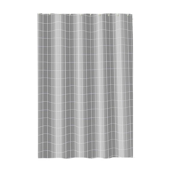 PEIBang Grid Shower Curtain for Bathroom,31"x71" Shower Curtain Liner with Grommet and 6 Hooks,Waterproof Bathroom Curtain