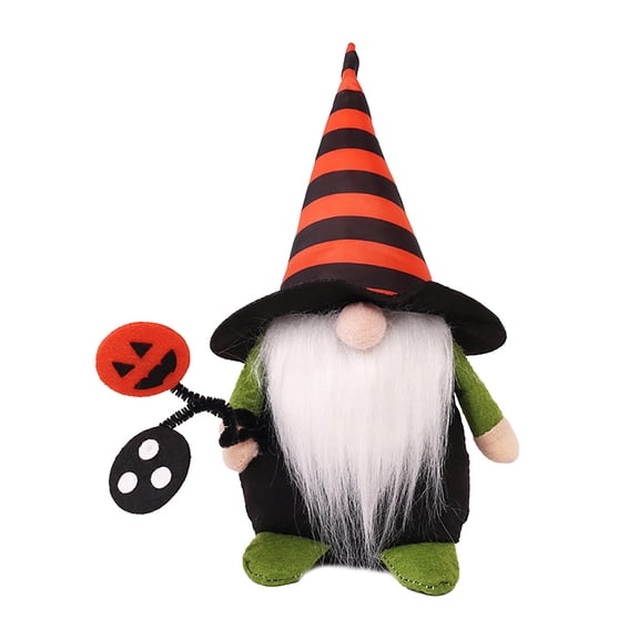 PEIBang Halloween Faceless Gnome Doll Decor - Handmade Scandinavian Dwarf Ornament for Home Office Party Window Display Cute Witch Rudolf Easter Gift