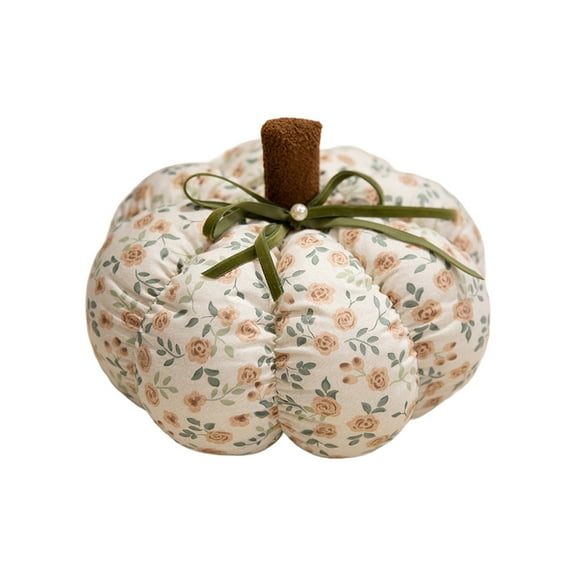 PEIBang Halloween Floral Pumpkin Throw Pillow 4.72 in Green Plush Toy Festive Home Decor Soft Cushion Room Sofa Bed Party Decoration