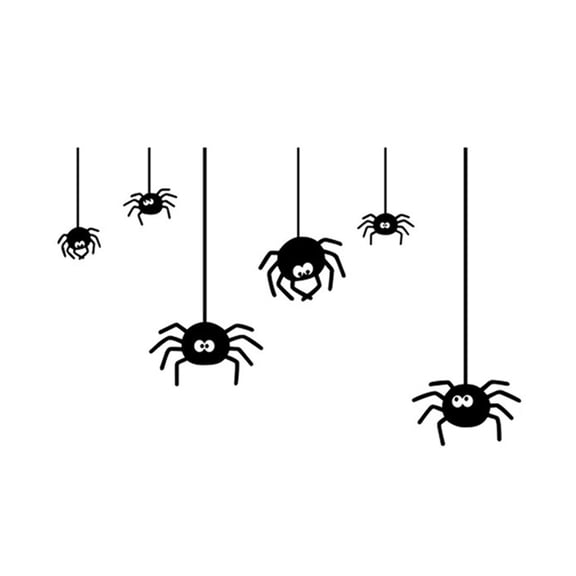 PEIBang Halloween Party Wall Stickers 12x 12 in Self-Adhesive PVC Decals for Windows Glass Doors Mirrors Tiles Home Office Decor